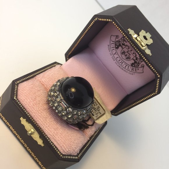 💍🖤JUICY COUTURE Stone Cluster Cab Ring YJRU4304 - Picture 2 of 8